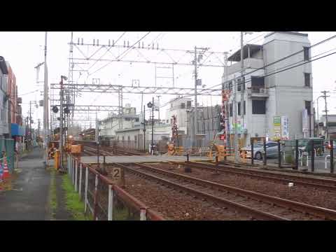 南海高野線　初芝駅を通過する6000系（急行橋本行き）