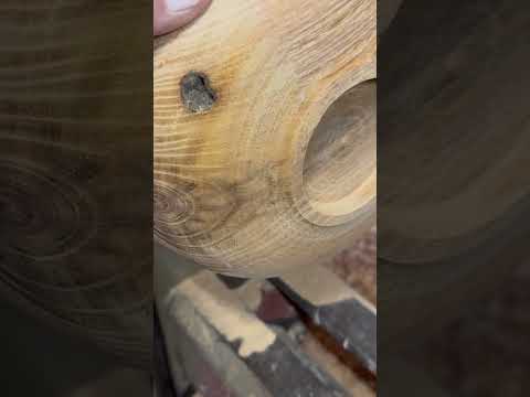 Wood Turning New Mystery Log with beautiful grain #Shorts