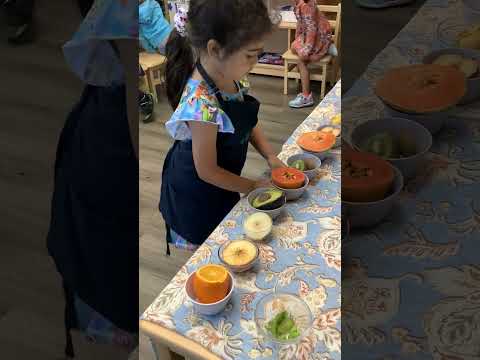 Sensory Exploration with Fruits and Vegetables #excelledmontessori #montessori #preschoolfun