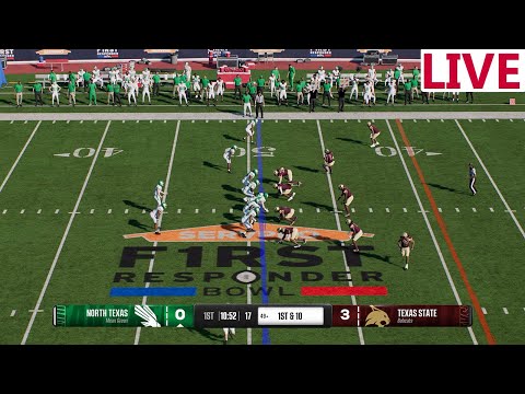 🔴LIVE 🔴North Texas Mean Green VS Texas State Bobcat/ First responders bowl/ NCAA College Football