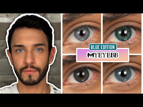 Natural BLUE Contact Lenses | MYEYEBB Review!!