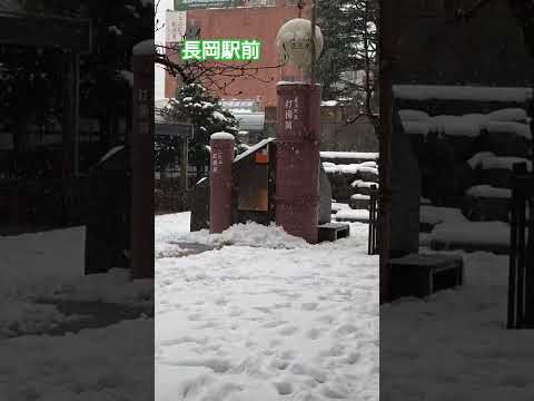 JR長岡駅前#長岡駅#雪#ステーション