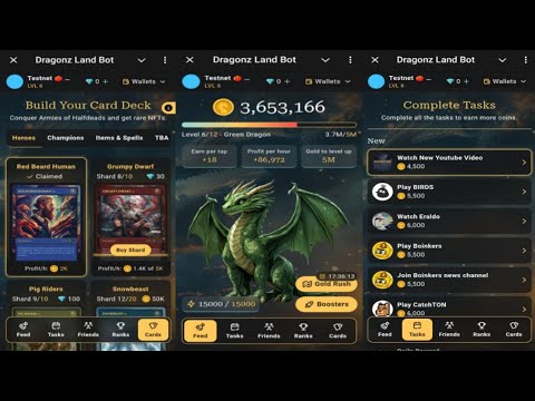 Dragonz Land | Tap The Dragon Egg To Earn Dragonz Gold | New Crypto Mining Bot On Telegram