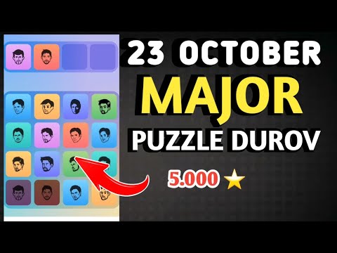 23 OCTOBER MAJOR PUZZLE DUROV TODAY | MAJOR PUZZLE DAILY COMBO CARD 23 OCTOBER | MAJOR PUZZLE TODAY