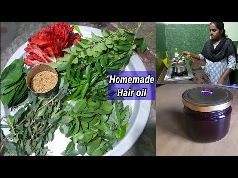 Homemade  🌺🌿☘️Herbal Hair oil /வீட்டில் Hair oil செய்வது எப்படி?/@ambikassamayal