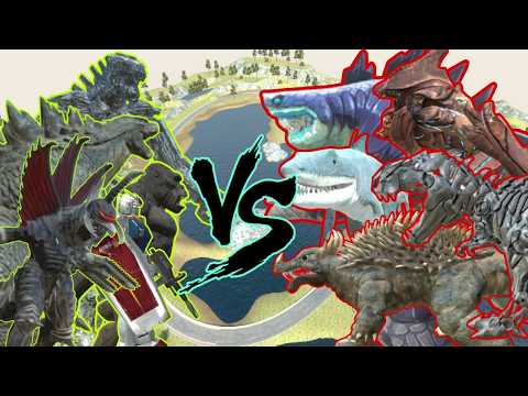 Team King Kong with Gundam VS Team monster Sharkjira - Who Will Win?