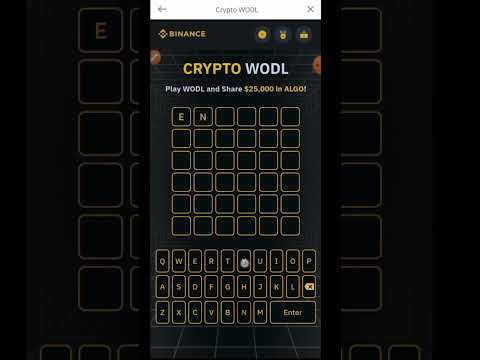 New binance crypto wodl complete answers Algo || Binance crypto wodl 6,8 letters answer Eco Friendly