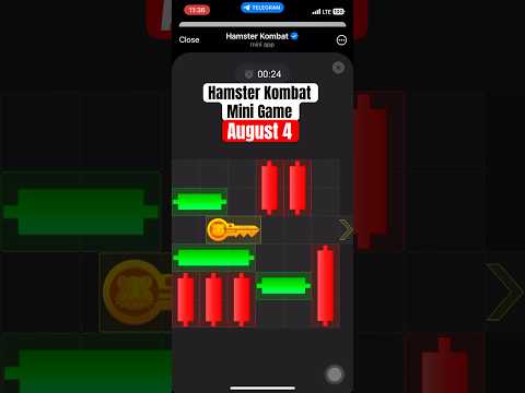 August 4 - Hamster Kombat mini game puzzle unlocked