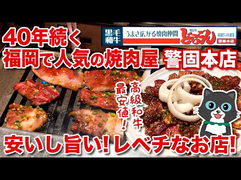 【レベチなお店！】福岡で40年以上続く安くて旨い焼肉屋！高級和牛がコスパ良く食べられるお店「焼肉どらごん」