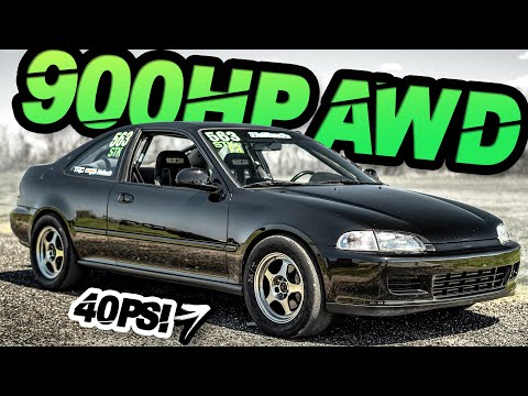 900HP AWD Civic "The Perfect EG Coupe" 40PSI Ride-along! (K-swapped in 2004 - BEFORE it was Cool)