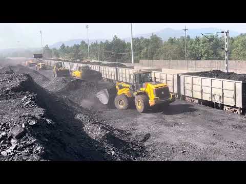 TRAIN MA COAL LOADING WORKING VIDEO WHEEL LOADED #video #youtube #viralvideo #liugong #jcbloader