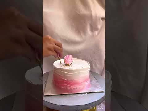 Rose pink cake |cake #cake #baking #birthday #cake #birthday #barbie #chocalatecake #making #baking