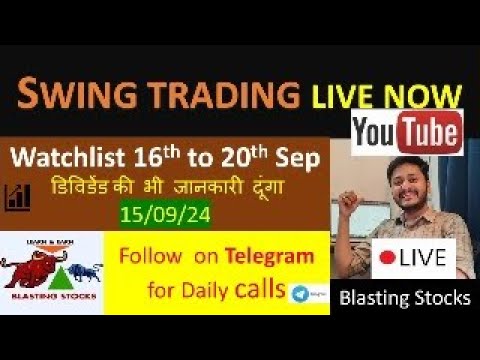 Watchlist for swing trading 16 th to 20th September 2024/Breakout Stocks for this week #live