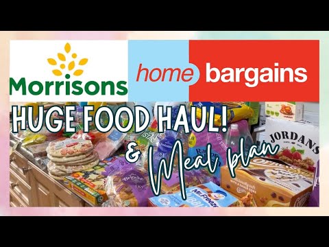 HUGE MORRISONS + HOME BARGAINS HAUL | GROCERY HAUL UK