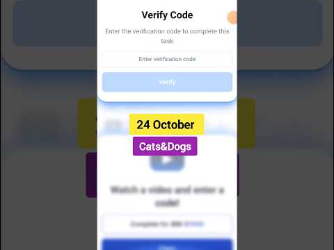 Cats & Dogs New Video Code - Today 24 October New Video Code cats&dogs