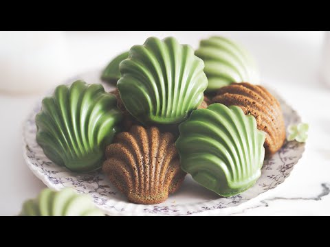 Matcha Chocolate Shell Madeleine, making madeleine fancy! My in-depth madeleine sharing.