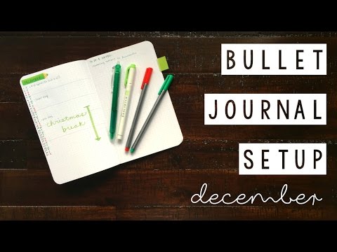 Bullet Journal Setup - December