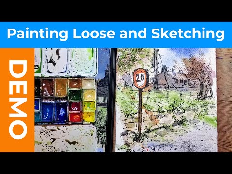 Loose ink and Watercolor sketching for beginners - Rural Sketching