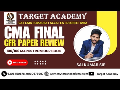 CMA FINAL CFR PAPER REVIEW 100 BY 100 MARKS FROM OUR BOOK #cma #cmafinalcfr #cmafinals #cfr #exams