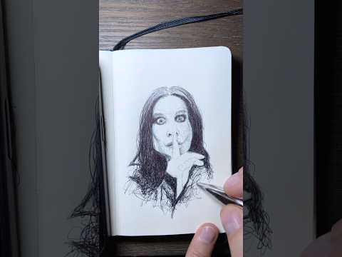 [pen only, no eraser] That was @ozzyosbourne who’s next?? #drawing #ozzyosbourne #scribble #art