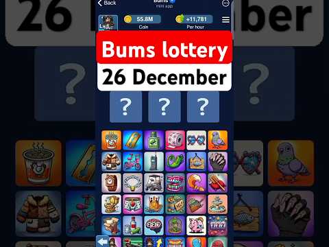 Bums lottery cards today 26 December | Bums Daily Lottery Cards | Bums combo cards today #bums