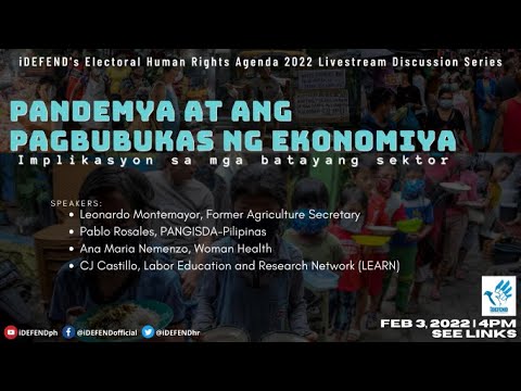 Ｐａｎｄｅｍｙａ ａｔ ａｎｇ Ｐａｇｂｕｂｕｋａｓ ｎｇ Ｅｋｏｎｏｍｉｙａ: 𝘐𝘮𝘱𝘭𝘪𝘬𝘢𝘴𝘺𝘰𝘯 𝘴𝘢 𝘮𝘨𝘢 𝘣𝘢𝘵𝘢𝘺𝘢𝘯𝘨 𝘴𝘦𝘬𝘵𝘰𝘳