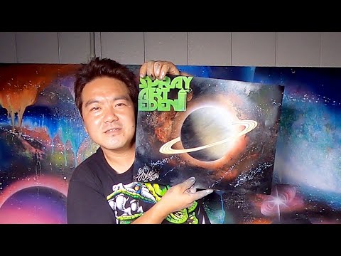 How to paint the planet Saturn with spray? by Spray Art Eden