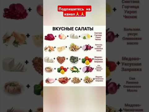 Салаты  вкусняшки  #shorts