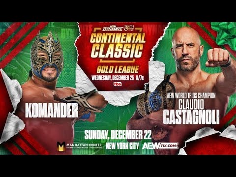 AEW Dynamite Komander vs Claudio Castagnoli Continental Classic (SIM)