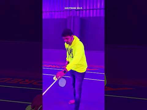 Badminton Court Neon Lights 🚨🏸#shorts #badmintoncourt #indoorbadminton #badmintonlovers #neonlight