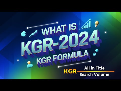 KGR Keyword Research Bangla 2024 ।। Keyword Golden Ratio Method ।। KGR keywords ।। KGR Formula