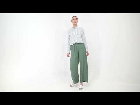 GRACE & MILA PANTS WITH PLEATS & SHIRT WITH STRIPES