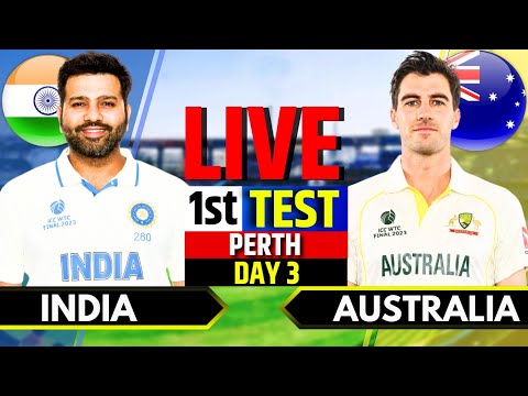 India vs Australia, 1st Test, Day 3 | IND vs AUS Live Match | Live Cricket Match Today, Session 3