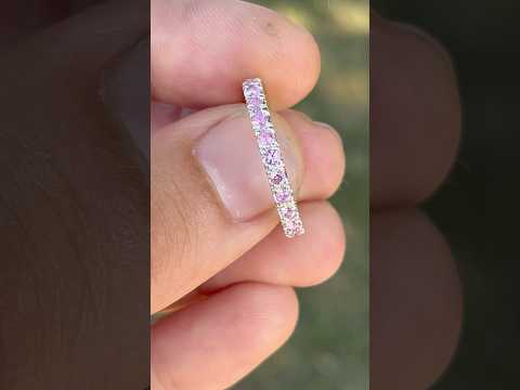 Pave ring #jewelry #silversmith #ring #asmr #customjewelry #handmadejewelry #pink #sapphire