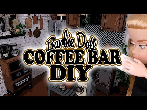 How to Make a Miniature COFFEE BAR DIY in One Sixth Scale