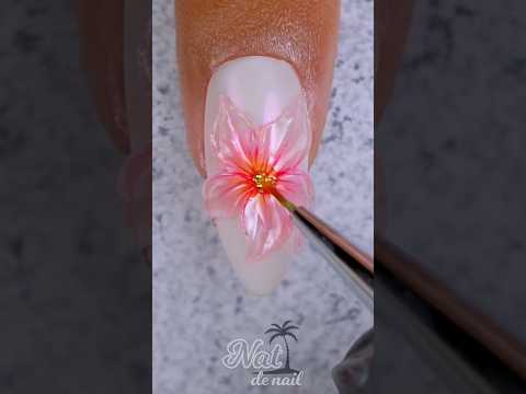 Trending 3D flower Nail Art Reel #uñas #nails #beautynails #nailart2024 #summernails