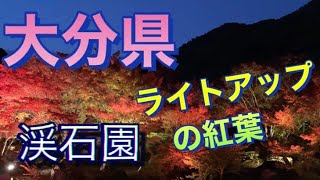 大分県　耶馬溪　『渓石園』ライトアップ