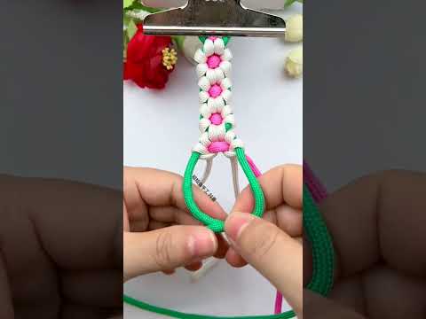 Daisy rope braiding craft sharing handmade DIY simple braiding bracelet tutorial fancy knotting