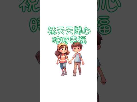 01 天天開心祝福語動態Line貼圖影片