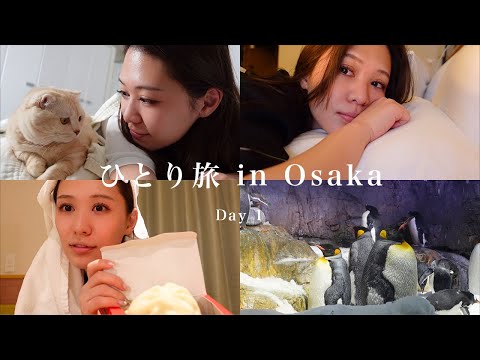 【VLOG】大阪🐙女ひとり旅👸 | Day 1 | 海遊館 大阪グルメ