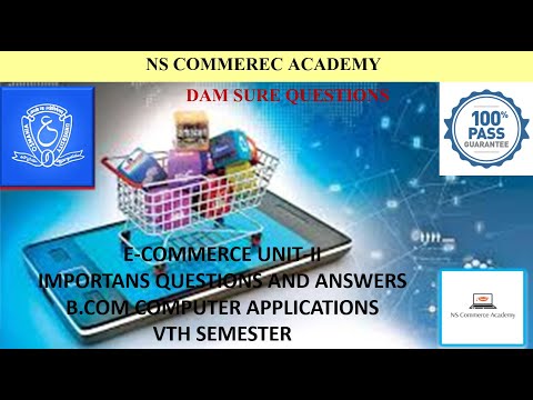 E COMMERCEIMP2 - E-COMMERCE - 5TH SEMESTER - B.COM COMPUTER APPLICATIONS -O.U