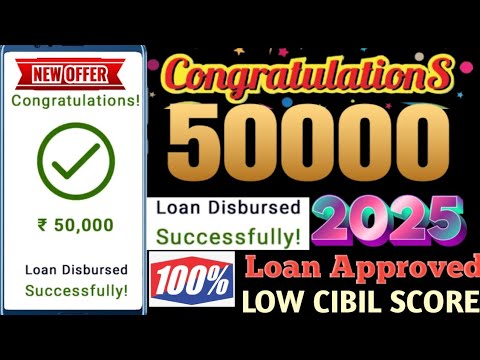 Congratulations Instant Personal LOAN Rs,50K Loan Disbursal Successful 2025 101% Low Interest Rate