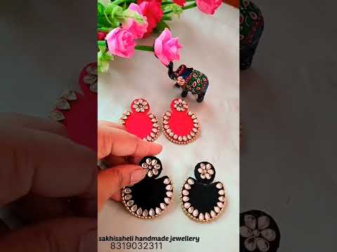 light weight jewellery,fabric jewellery #earrings#handmadejewelry #shorts #shortvideos #shortsviral