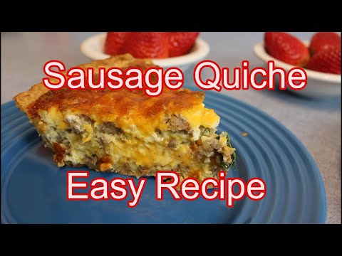 Sausage Quiche  --  Holiday Food Series  --  Great For Breakfast