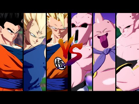 Goku (SSJ3) Majin Vegeta & Gohan Vs The Buus  - Dragon Ball FighterZ