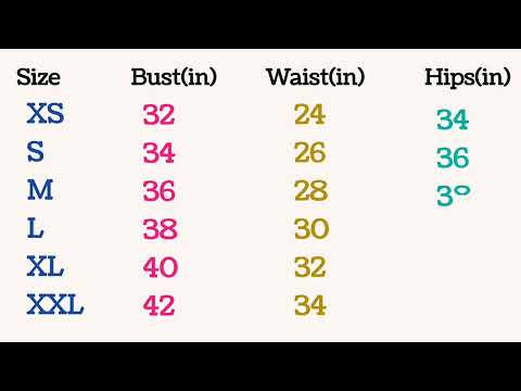 Zudio women kurti Size chart | Zudio girls Top Size Chart | Zudio kurti Size Chart |Tunic Size chart