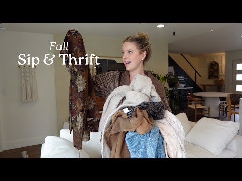 SIP + THRIFT: finding the vintage fall pieces of my DREAMS | neutral autumn retro cottagecore