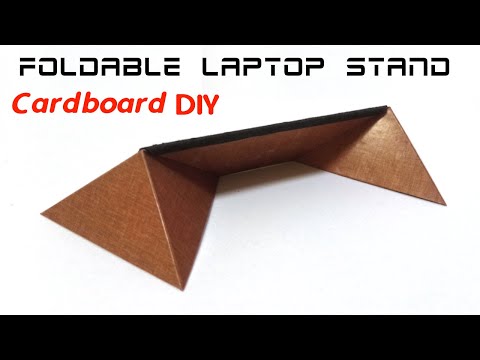 How to make Foldable Laptop Stand (light and portable) with Cardboard.