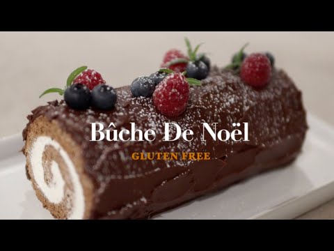 Gluten-Free Bûche de Noël (Yule Log) | Soft & Moist Chocolate Swiss Roll Cake | 부쉬드노엘 | 글루텐프리 롤케이크❤️