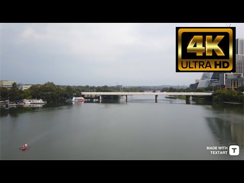 Austin Texas - Congress Avenue Bridge & Auditorium Shores - 4K walk